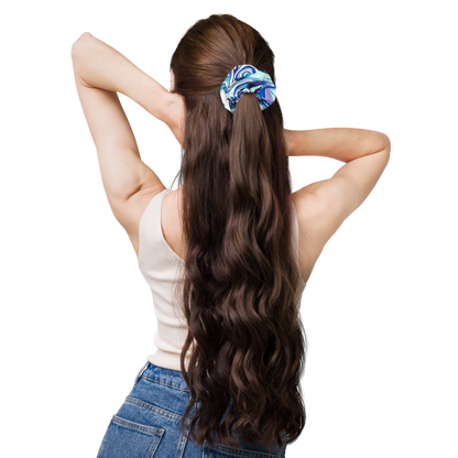 Onde Blu-  Elastico per capelli (Scrunchie)