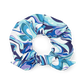 Onde Blu-  Elastico per capelli (Scrunchie)