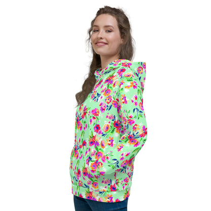 Fiorellini - Felpa Unisex con Cappuccio