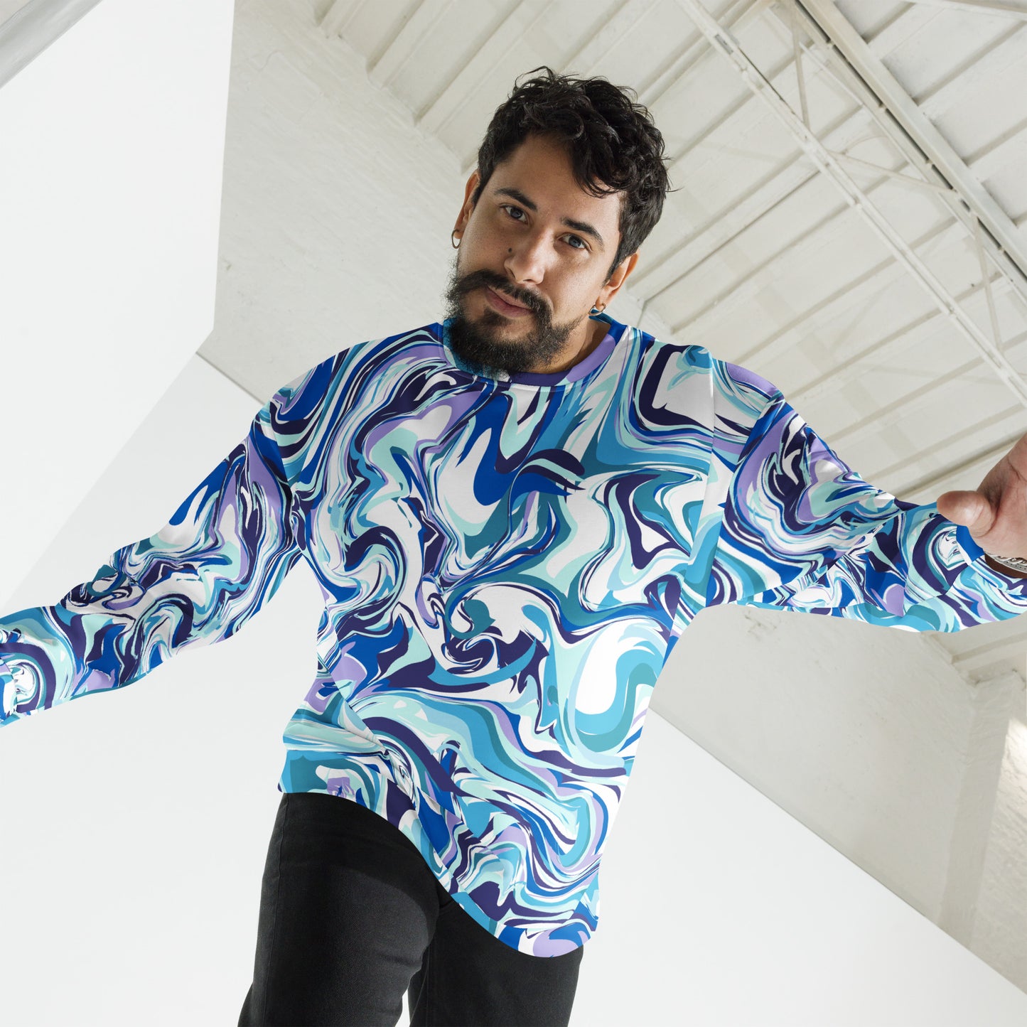 Onde Blu - Felpa Unisex Girocollo
