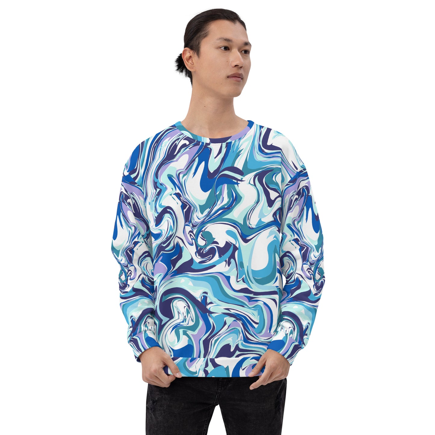 Onde Blu - Felpa Unisex Girocollo