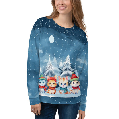 Christmas Cats - Felpa Unisex Girocollo