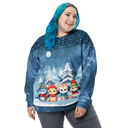 Christmas Cats - Felpa Unisex Girocollo