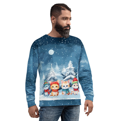 Christmas Cats - Felpa Unisex Girocollo