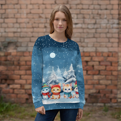 Christmas Cats - Felpa Unisex Girocollo