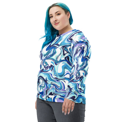 Onde Blu - Felpa Unisex Girocollo