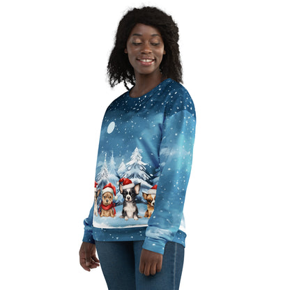 Christmas Dogs - Felpa Unisex Girocollo