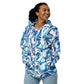 Onde Blu - Felpa Unisex con Cappuccio e Zip