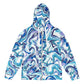 Onde Blu - Felpa Unisex con Cappuccio e Zip