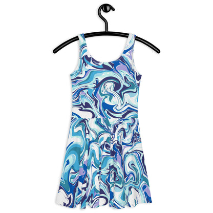 Onde Blu-  Vestito a Pieghe