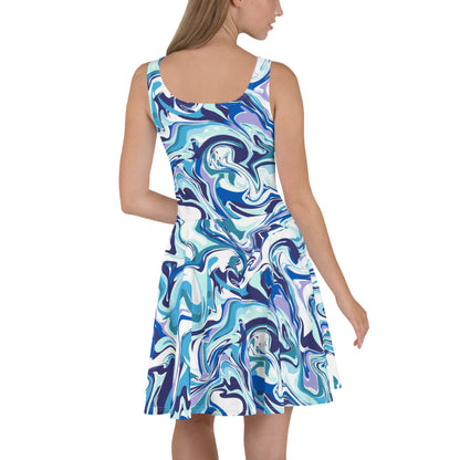 Onde Blu-  Vestito a Pieghe