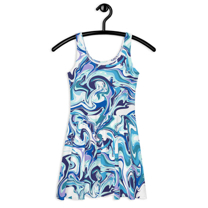 Onde Blu-  Vestito a Pieghe