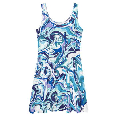 Onde Blu-  Vestito a Pieghe