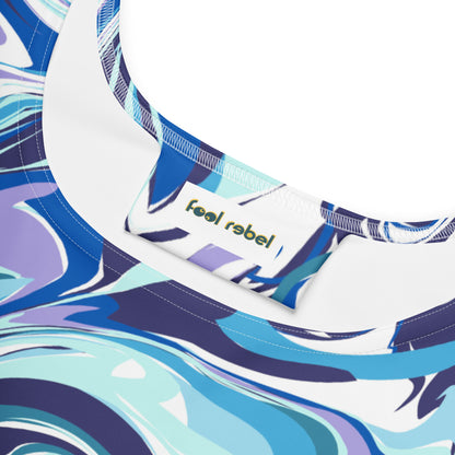 Onde Blu-  Vestito a Pieghe