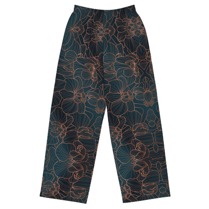 Orchidea - Pantaloni Unisex a Gamba Larga