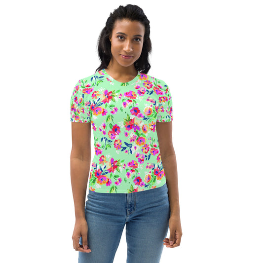 Fiorellini - T-Shirt Girocollo Donna -