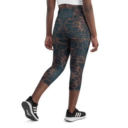 Orchidea - Yoga Capri Leggings