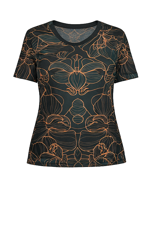 Orchidea T-Shirt Girocollo Donna