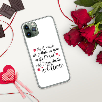 Ho il vizio di...Cover iPhone® trasparente