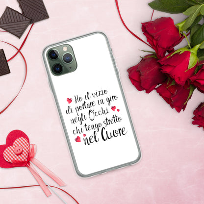 Ho il vizio di...Cover iPhone® trasparente