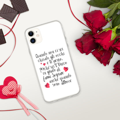 Quando non ci sei...per Lui - Cover iPhone® trasparente