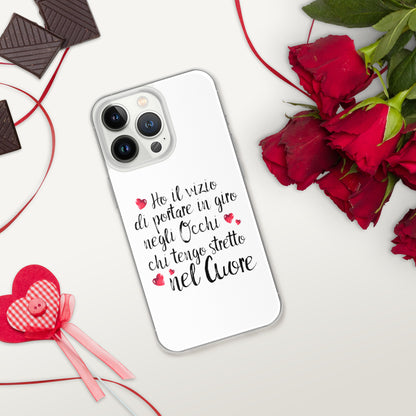 Ho il vizio di...Cover iPhone® trasparente