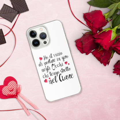 Ho il vizio di...Cover iPhone® trasparente