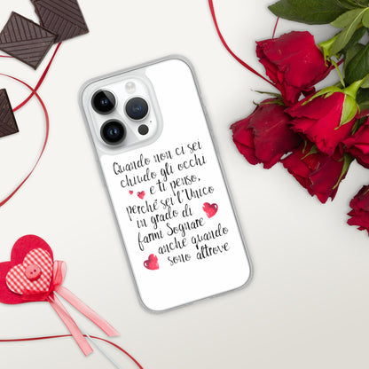 Quando non ci sei...per Lui - Cover iPhone® trasparente