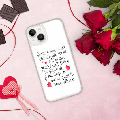 Quando non ci sei...per Lui - Cover iPhone® trasparente
