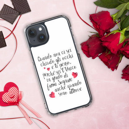 Quando non ci sei...per Lui - Cover iPhone® trasparente