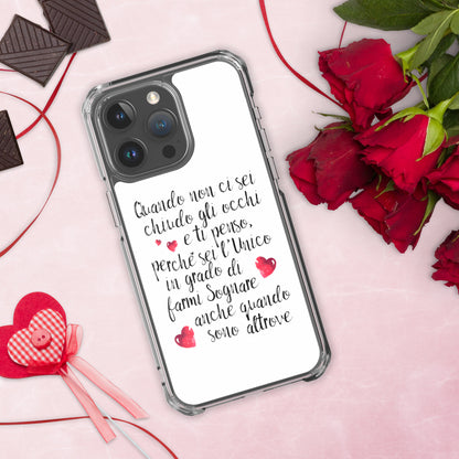 Quando non ci sei...per Lui - Cover iPhone® trasparente