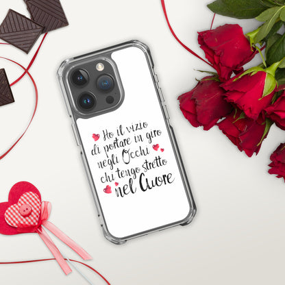 Ho il vizio di...Cover iPhone® trasparente