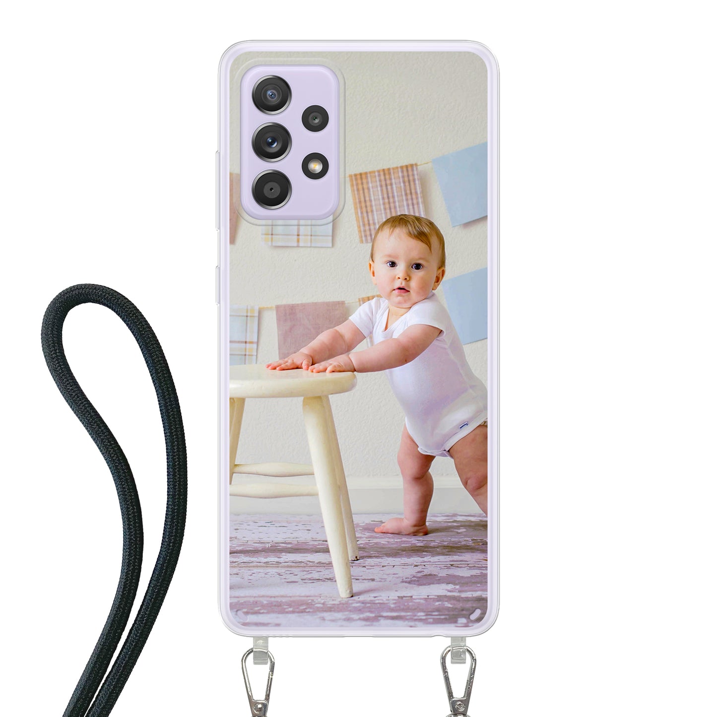 Samsung Galaxy A52 / A52 5G / A52s 5G Crossbody case (back printed, transparent)