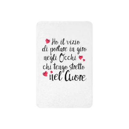 Ho il vizio di...Coperta in Pile con Tessuto Sherpa