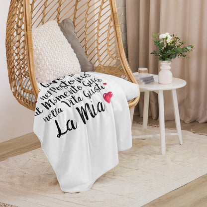 Sei il Cuore...Coperta in Pile con Tessuto Sherpa