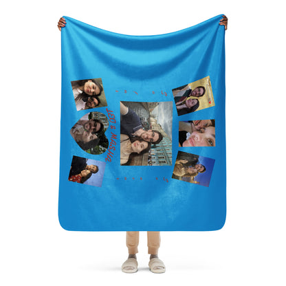 Coperta Sherpa  # 1237 Orizzontale Blu
