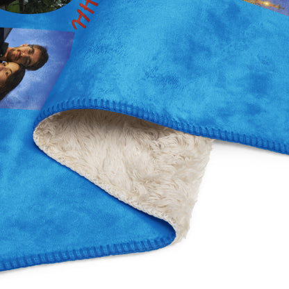 Coperta Sherpa  # 1237 Orizzontale Blu