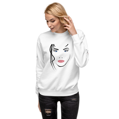 Volto di Donna  - Felpa Unisex Stampa su 3 Lati