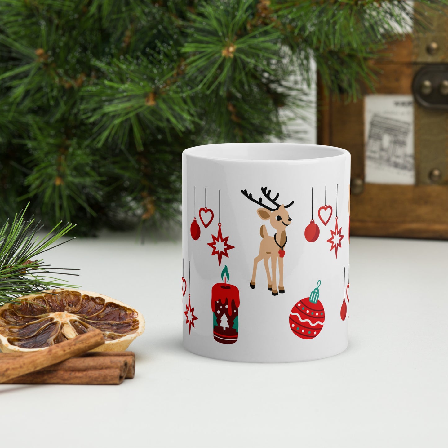 Fantasia Natalizia - Tazza in Ceramica Bianca Lucida