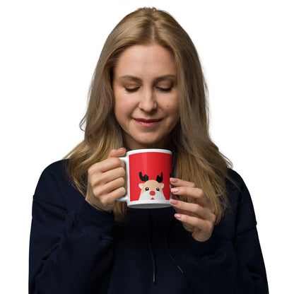 Renna - Tazza in Ceramica Bianca Lucida
