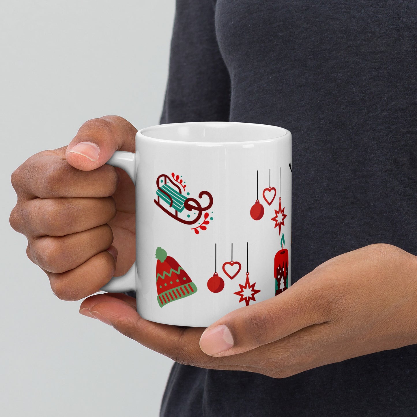 Fantasia Natalizia - Tazza in Ceramica Bianca Lucida