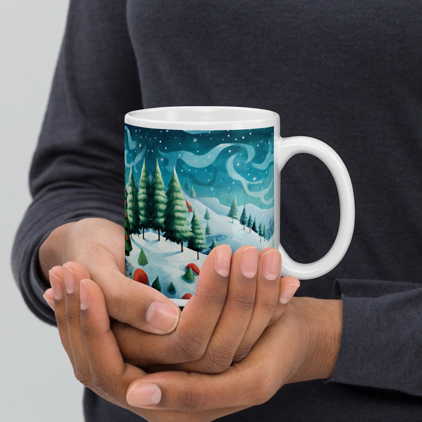 Paesaggio - Tazza in Ceramica Bianca Lucida