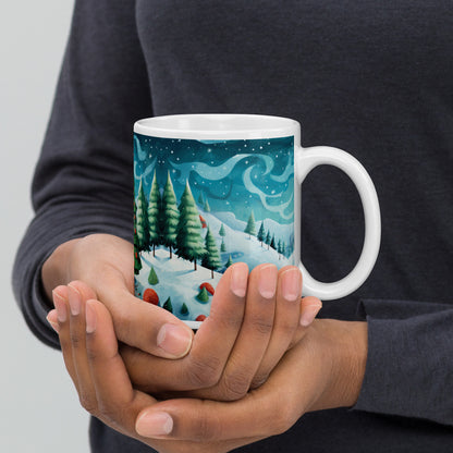 Paesaggio - Tazza in Ceramica Bianca Lucida