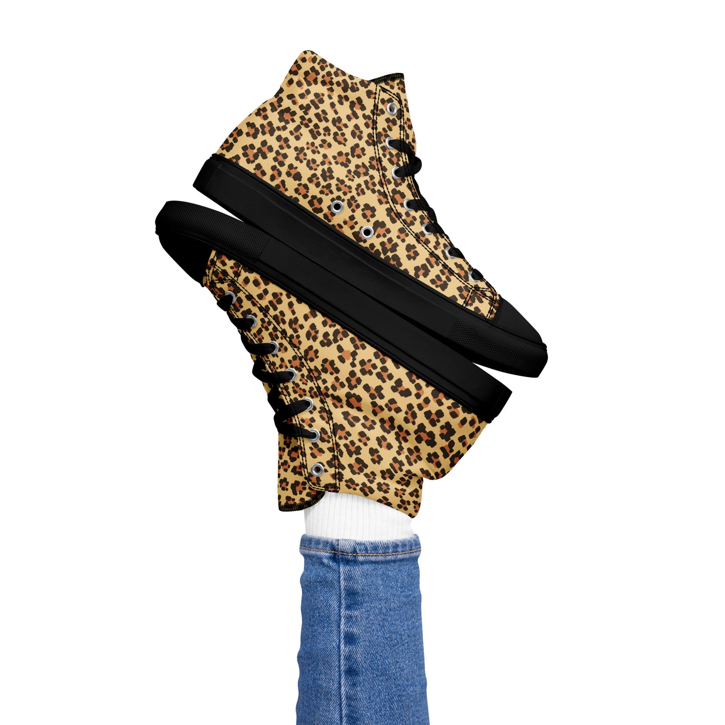 Leopardo - Sneakers Alte in Tela/Donna