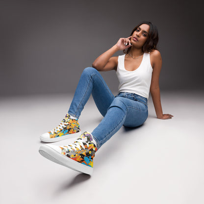 Colori - Sneakers Alte in Tela / Donna