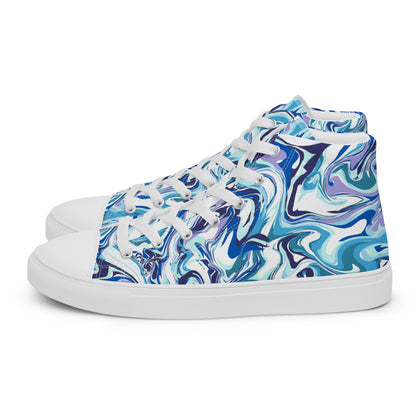Onde Blu-  Sneakers Alte in Tela/Donna