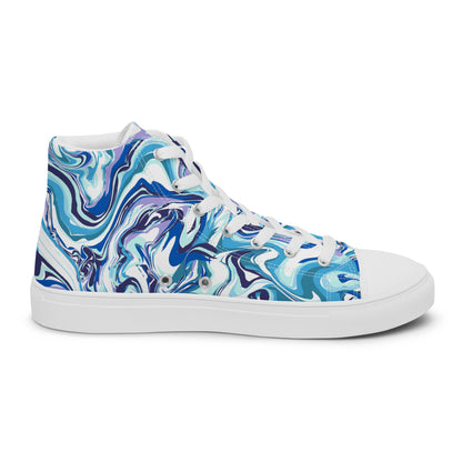 Onde Blu-  Sneakers Alte in Tela/Donna
