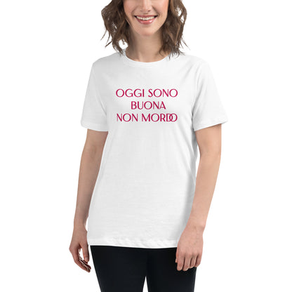Oggi sono buona....T-Shirt Ricamata