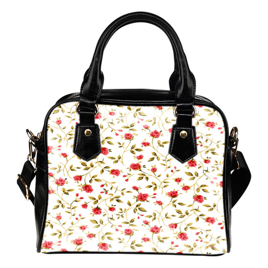Roselline - Borsa con manici e tracolla -