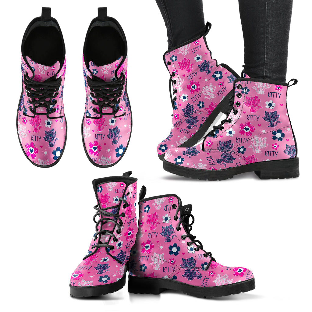 Gattino Rosa - Leather Boots Donna -